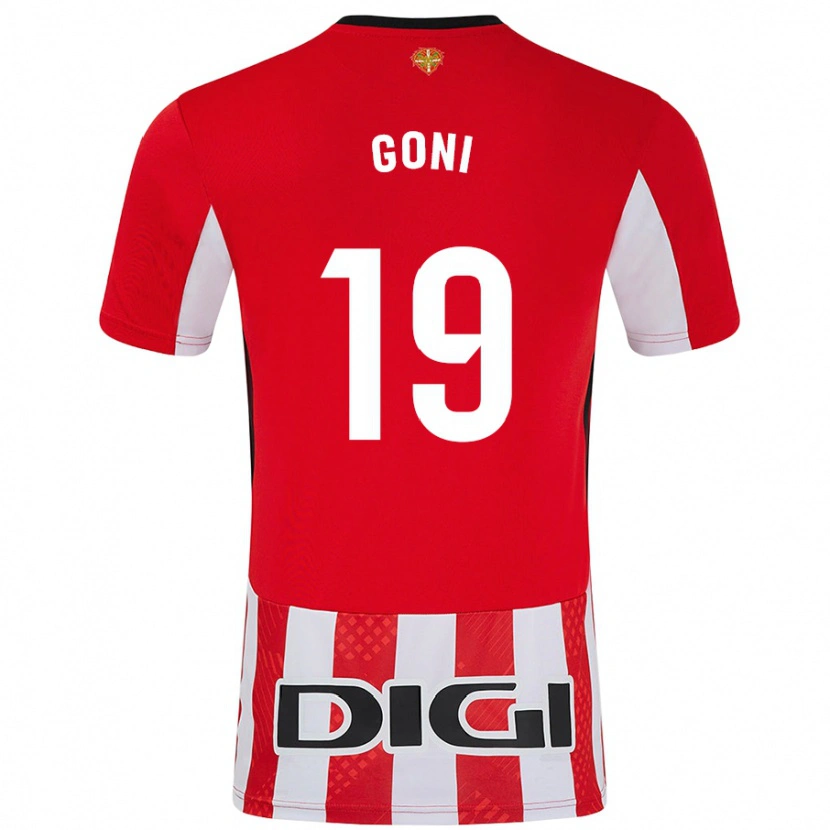 Danxen Kinderen Marcos Goñi #19 Rood Wit Thuisshirt Thuistenue 2024/25 T-Shirt