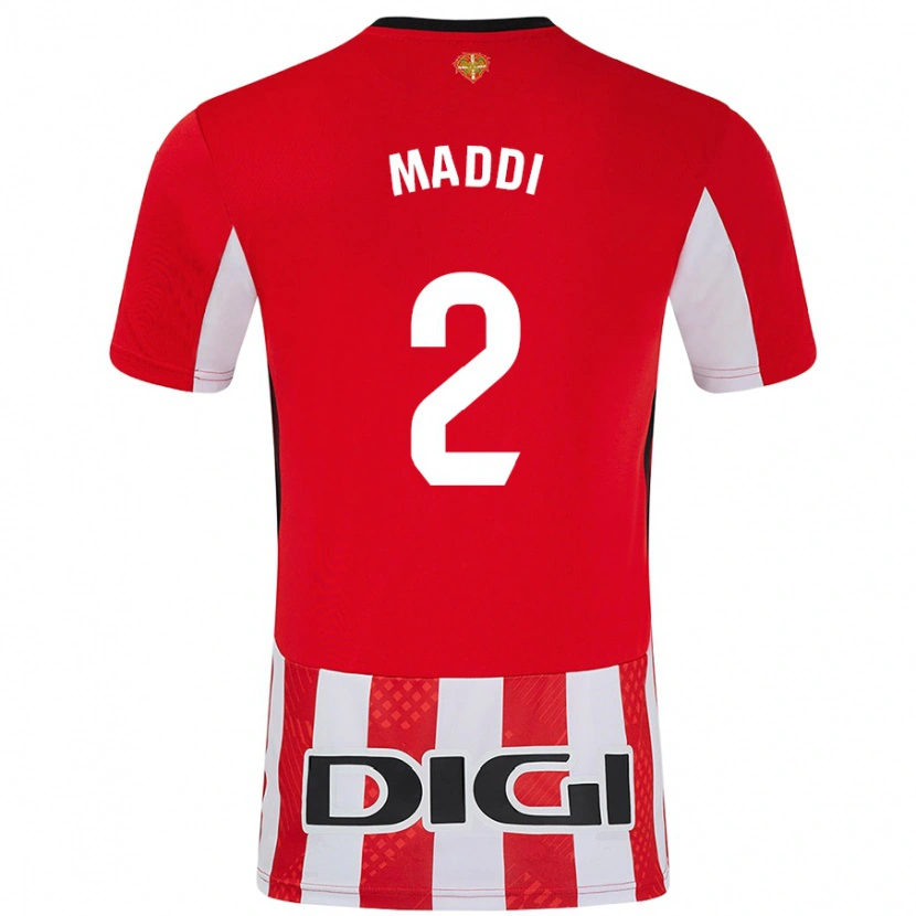 Danxen Kinderen Maddi Torre Larrañaga #2 Rood Wit Thuisshirt Thuistenue 2024/25 T-Shirt