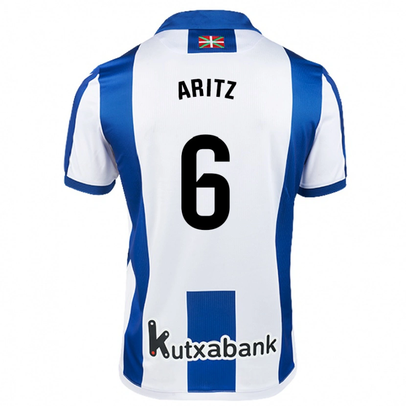 Danxen Kinderen Aritz Elustondo #6 Wit Blauw Thuisshirt Thuistenue 2024/25 T-Shirt