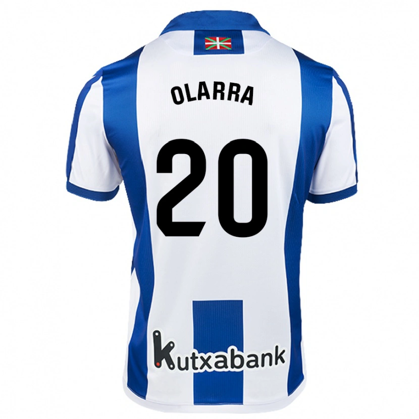Danxen Kinderen Aimar Olarra #20 Wit Blauw Thuisshirt Thuistenue 2024/25 T-Shirt