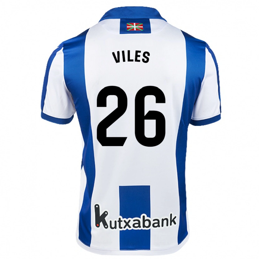 Danxen Kinderen Elene Viles #26 Wit Blauw Thuisshirt Thuistenue 2024/25 T-Shirt