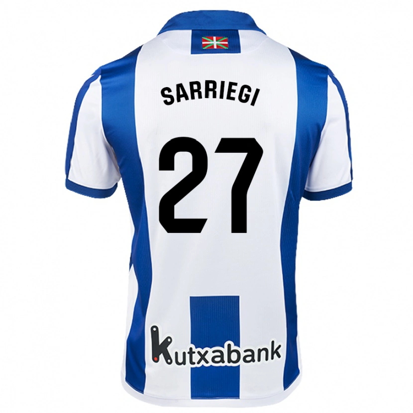 Danxen Kinderen Nora Sarriegi #27 Wit Blauw Thuisshirt Thuistenue 2024/25 T-Shirt