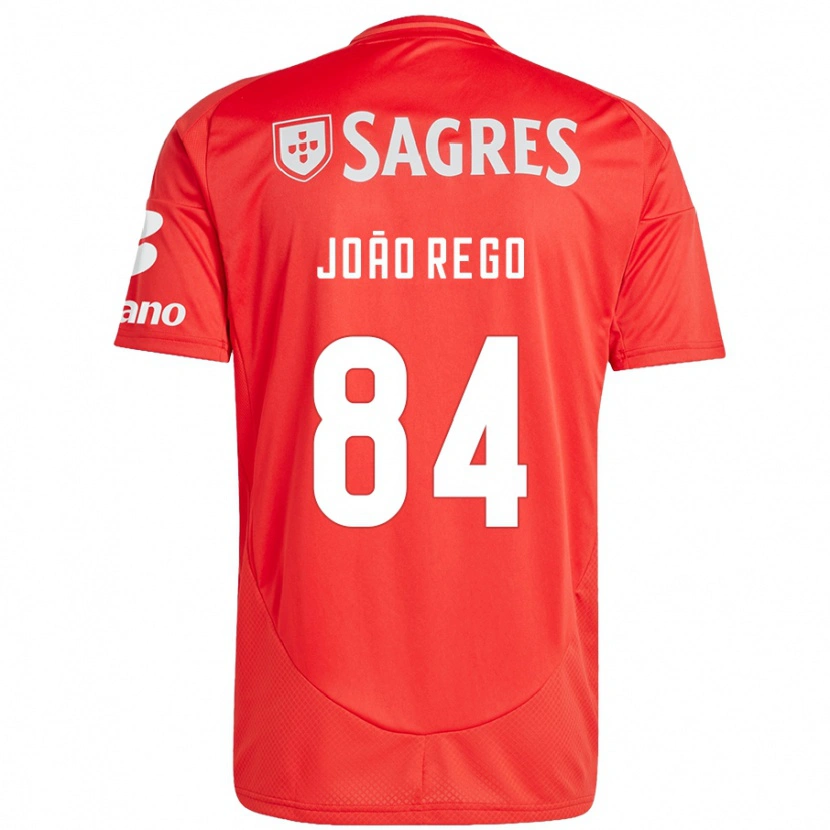Danxen Kinderen João Rêgo #84 Rood Wit Thuisshirt Thuistenue 2024/25 T-Shirt