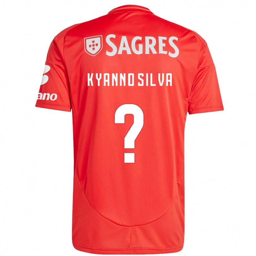 Danxen Kinderen Kyanno Silva #0 Rood Wit Thuisshirt Thuistenue 2024/25 T-Shirt