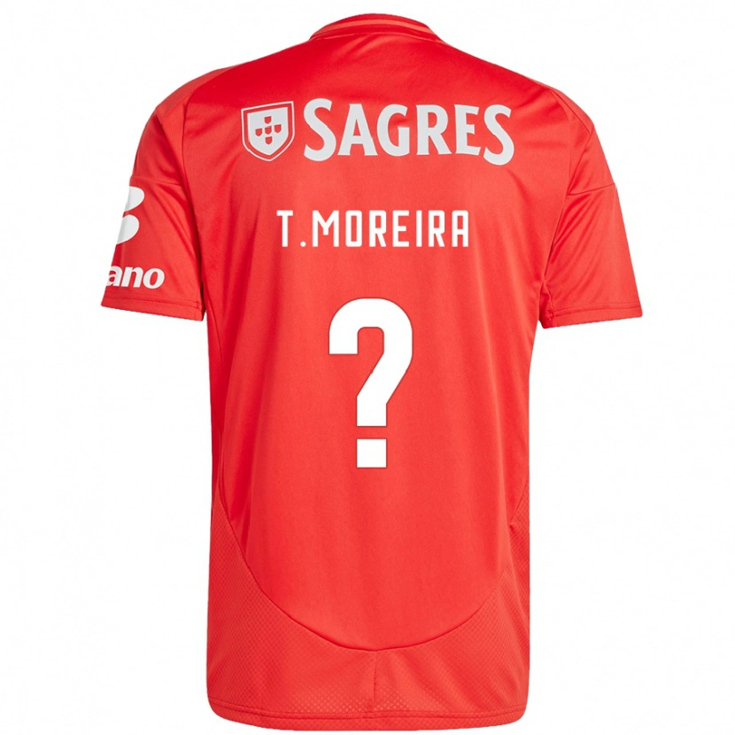 Danxen Kinderen Tomás Moreira #0 Rood Wit Thuisshirt Thuistenue 2024/25 T-Shirt