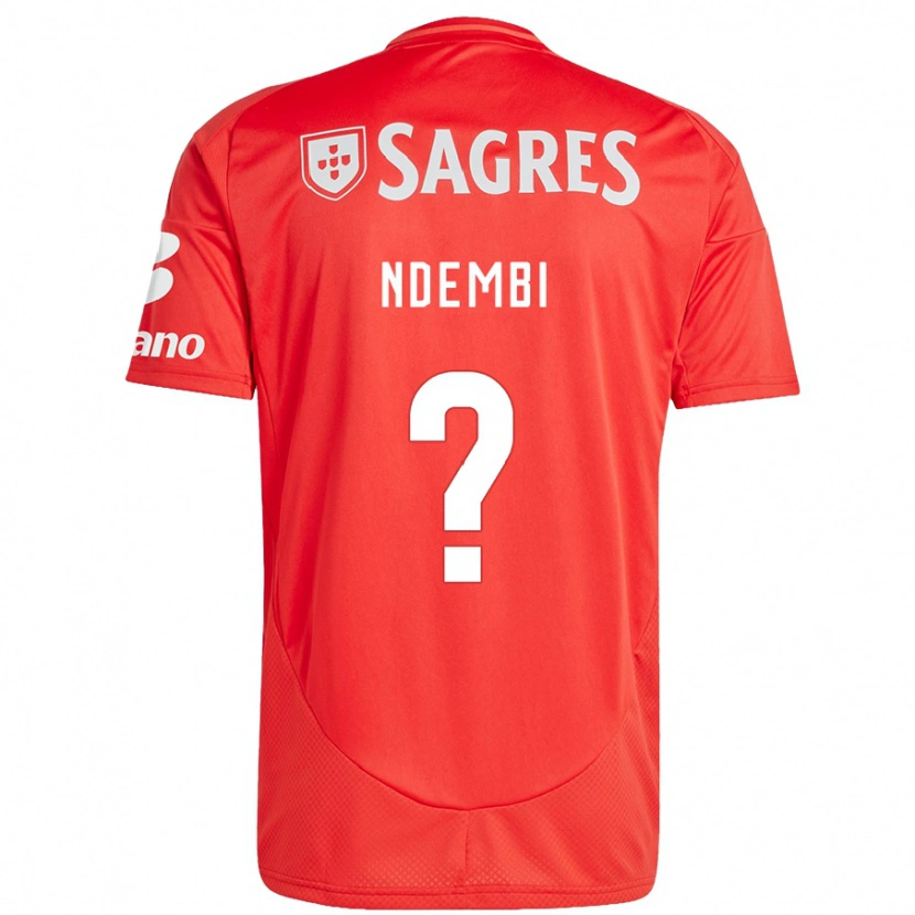 Danxen Kinderen Michée Ndembi #0 Rood Wit Thuisshirt Thuistenue 2024/25 T-Shirt