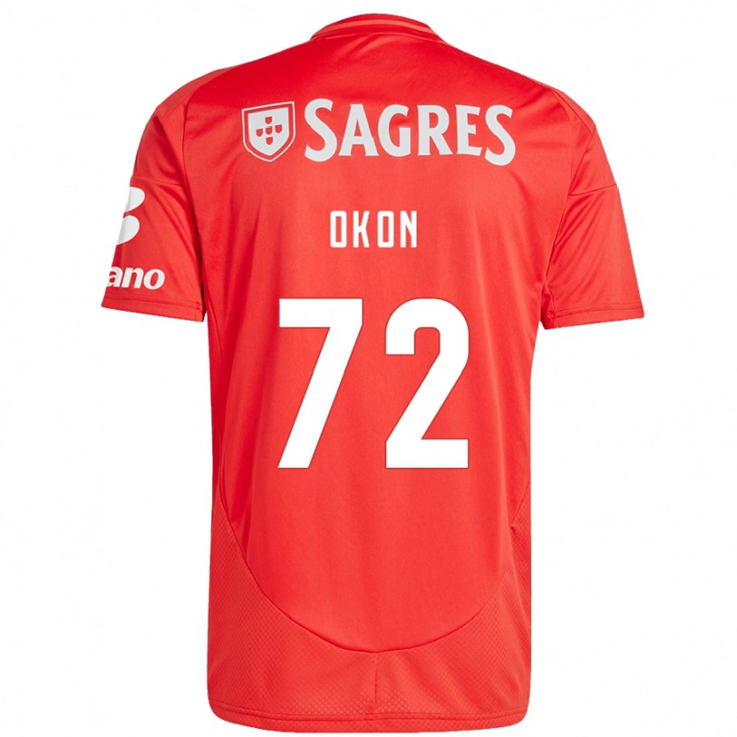 Danxen Kinderen Paul Okon #72 Rood Wit Thuisshirt Thuistenue 2024/25 T-Shirt