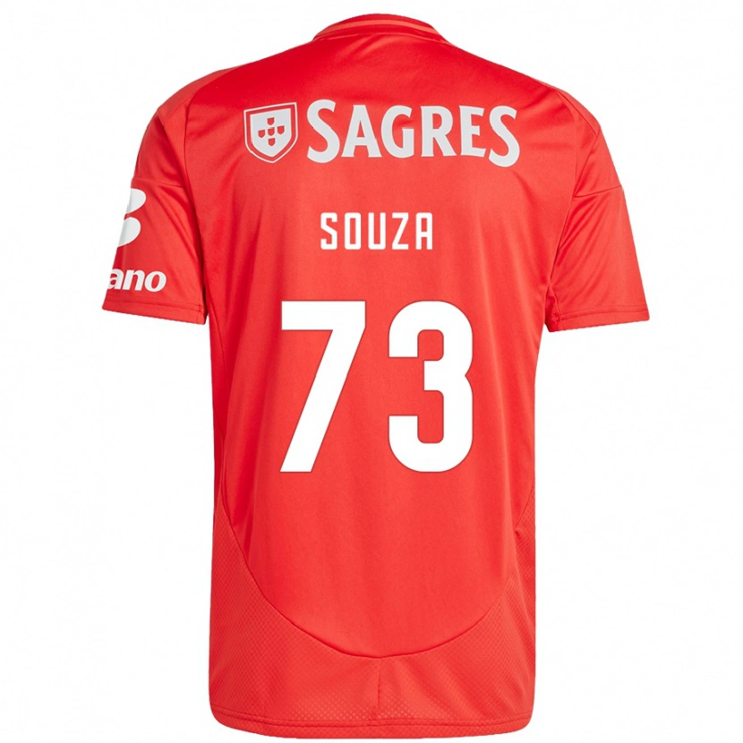 Danxen Kinderen Beni Souza #73 Rood Wit Thuisshirt Thuistenue 2024/25 T-Shirt