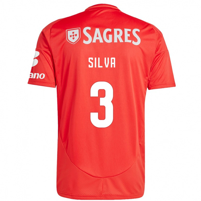 Danxen Kinderen Joana Silva #3 Rood Wit Thuisshirt Thuistenue 2024/25 T-Shirt