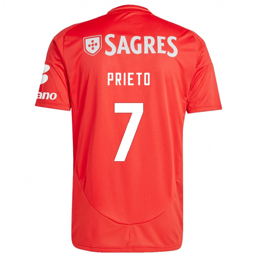 Danxen Kinderen Cristina Martín-Prieto #7 Rood Wit Thuisshirt Thuistenue 2024/25 T-Shirt