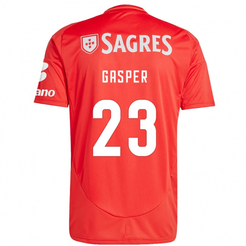 Danxen Kinderen Anna Gasper #23 Rood Wit Thuisshirt Thuistenue 2024/25 T-Shirt