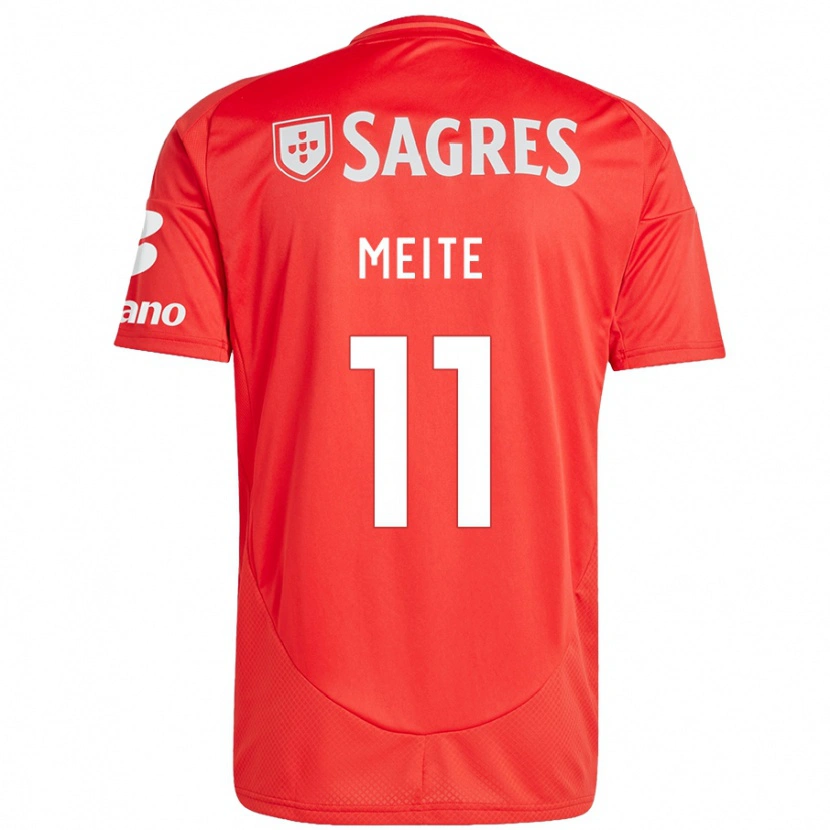 Danxen Kinderen Soualiho Meite #11 Rood Wit Thuisshirt Thuistenue 2024/25 T-Shirt