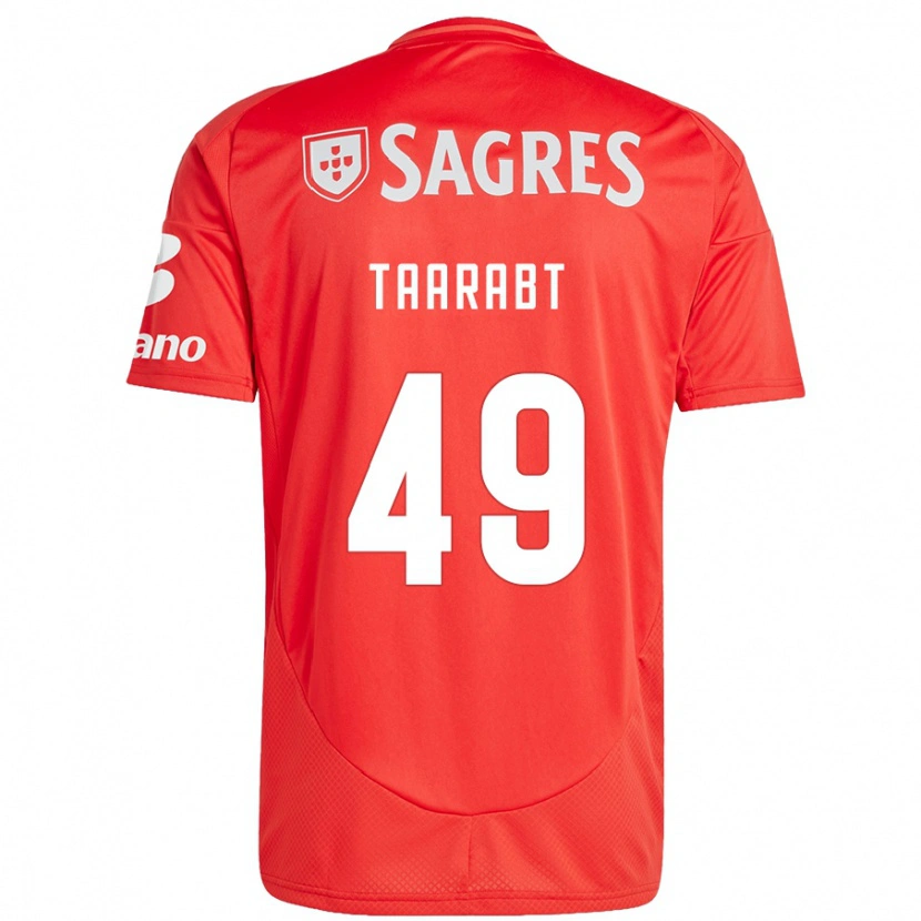 Danxen Kinderen Adel Taarabt #49 Rood Wit Thuisshirt Thuistenue 2024/25 T-Shirt