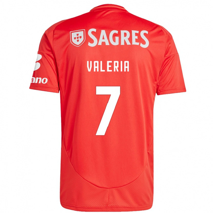 Danxen Kinderen Valeria #7 Rood Wit Thuisshirt Thuistenue 2024/25 T-Shirt