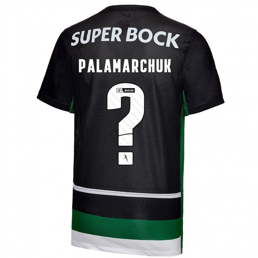Danxen Kinderen Cristiano Vitaly Palamarchuk #0 Zwart Wit Groen Thuisshirt Thuistenue 2024/25 T-Shirt