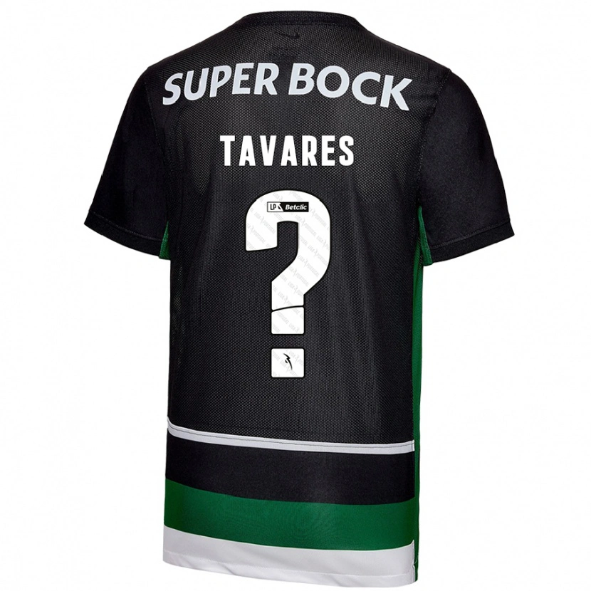 Danxen Kinderen Leonardo Tavares #0 Zwart Wit Groen Thuisshirt Thuistenue 2024/25 T-Shirt