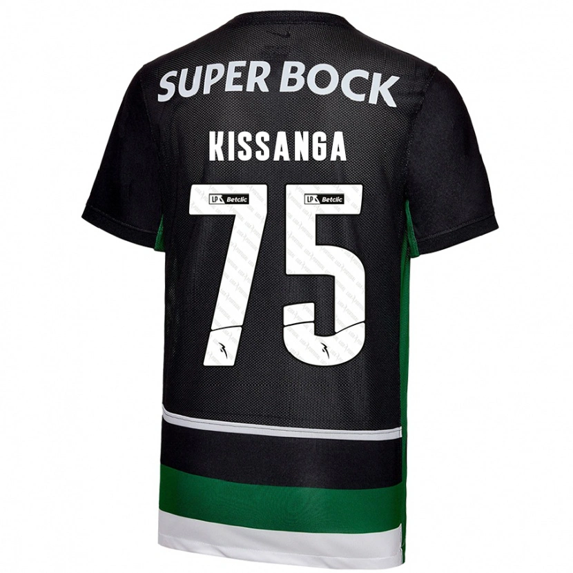 Danxen Kinderen Manuel Kissanga #75 Zwart Wit Groen Thuisshirt Thuistenue 2024/25 T-Shirt
