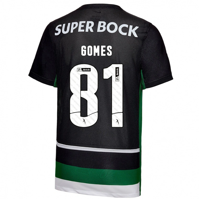 Danxen Kinderen Salvador Gomes #81 Zwart Wit Groen Thuisshirt Thuistenue 2024/25 T-Shirt