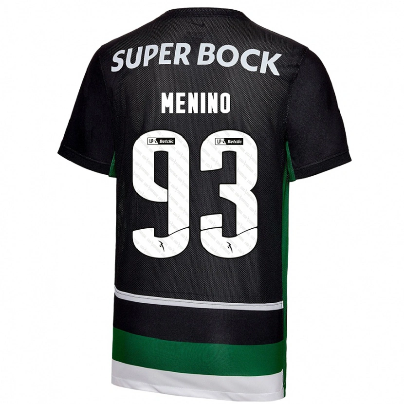 Danxen Kinderen Miguel Menino #93 Zwart Wit Groen Thuisshirt Thuistenue 2024/25 T-Shirt