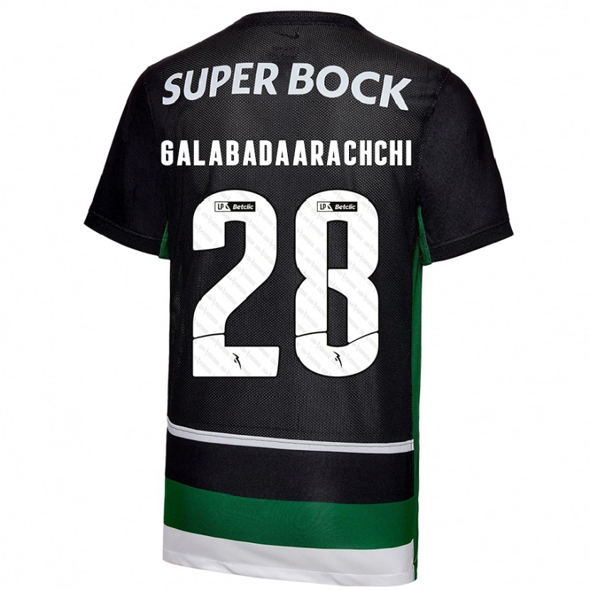 Danxen Kinderen Jacinta Galabadaarachchi #28 Zwart Wit Groen Thuisshirt Thuistenue 2024/25 T-Shirt
