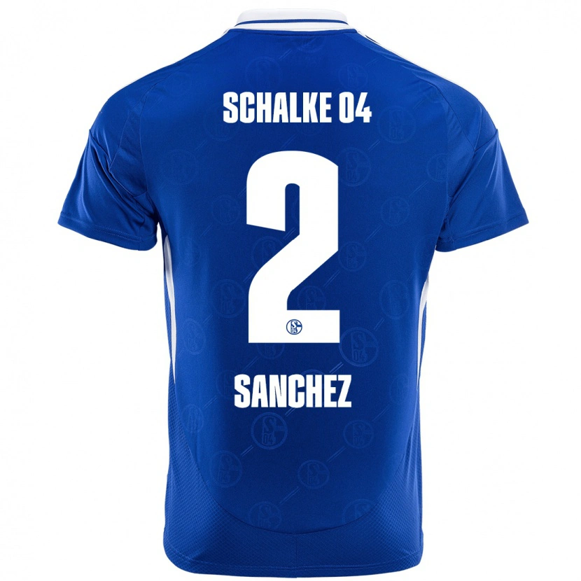 Danxen Kinderen Felipe Sánchez #2 Koningsblauw Thuisshirt Thuistenue 2024/25 T-Shirt