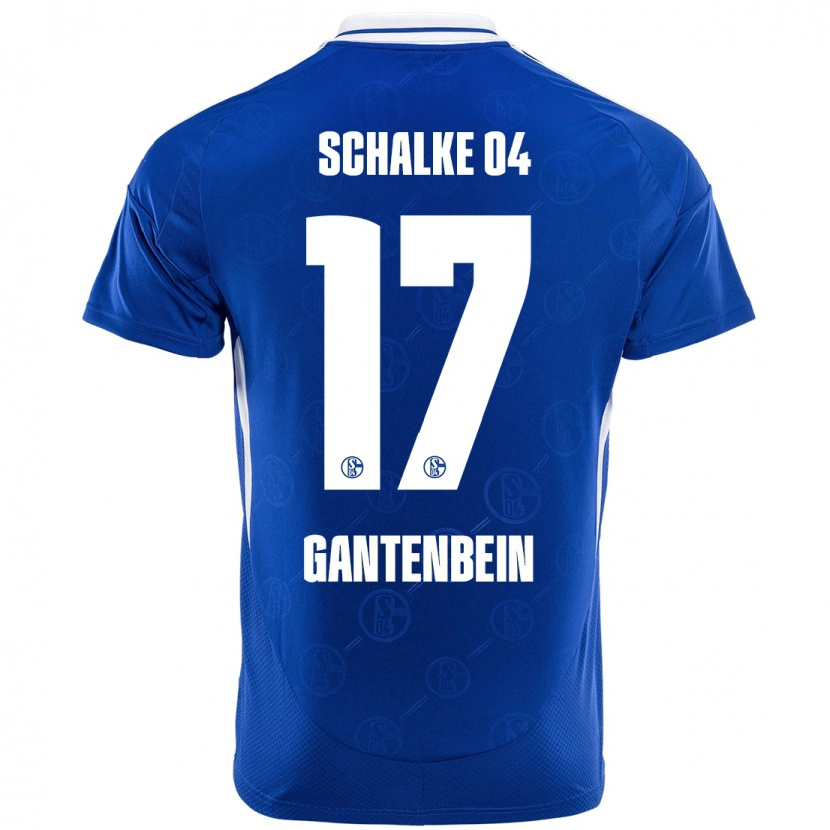 Danxen Kinderen Adrian Gantenbein #17 Koningsblauw Thuisshirt Thuistenue 2024/25 T-Shirt