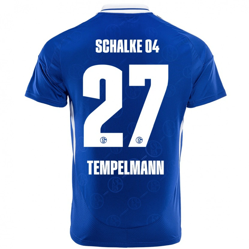 Danxen Kinderen Lino Tempelmann #27 Koningsblauw Thuisshirt Thuistenue 2024/25 T-Shirt