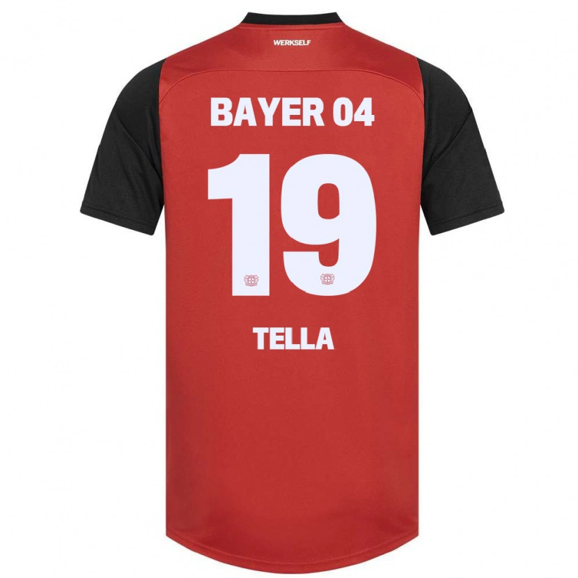 Danxen Kinderen Nathan Tella #19 Rood Zwart Thuisshirt Thuistenue 2024/25 T-Shirt
