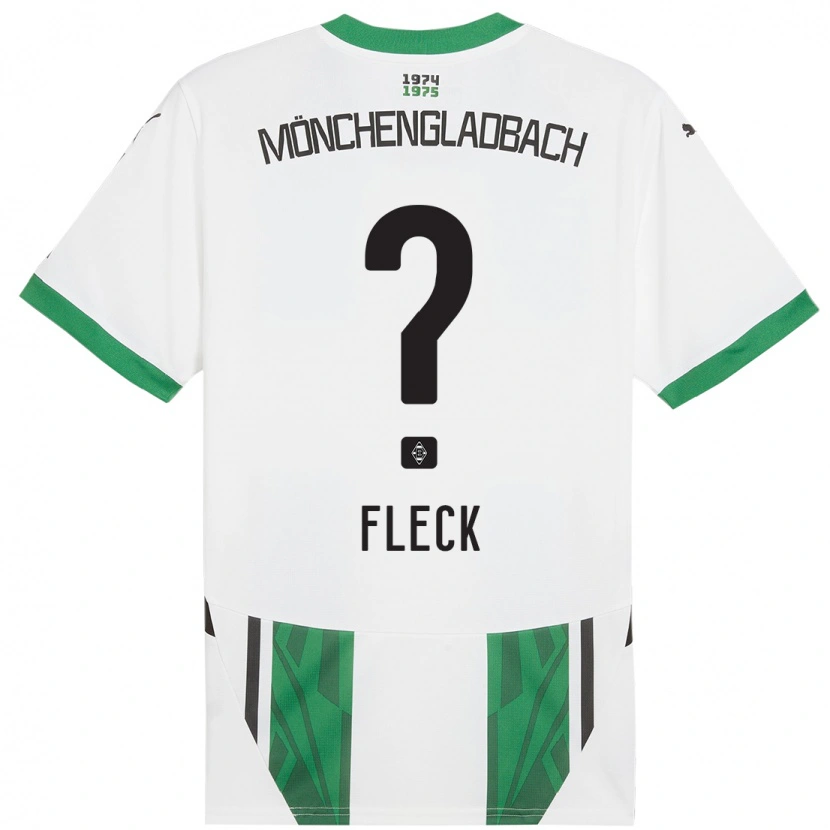 Danxen Kinderen Fritz Fleck #0 Wit Groen Thuisshirt Thuistenue 2024/25 T-Shirt
