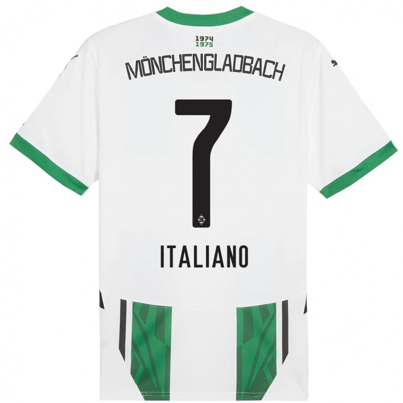 Danxen Kinderen Jacob Italiano #7 Wit Groen Thuisshirt Thuistenue 2024/25 T-Shirt