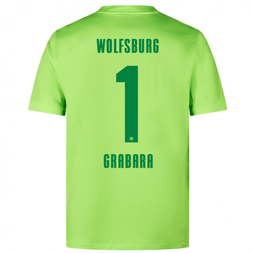 Danxen Kinderen Kamil Grabara #1 Fluorescerend Groen Thuisshirt Thuistenue 2024/25 T-Shirt