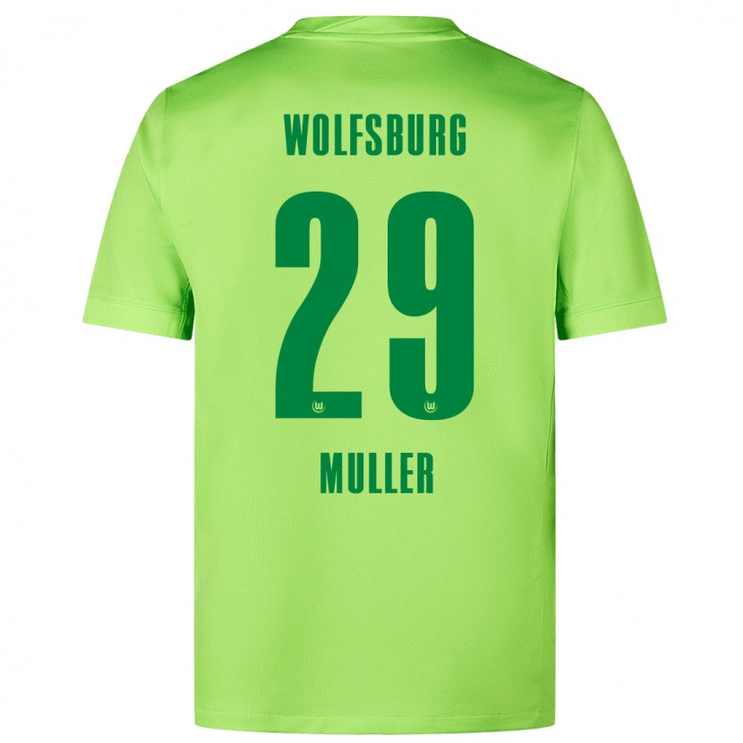 Danxen Kinderen Marius Müller #29 Fluorescerend Groen Thuisshirt Thuistenue 2024/25 T-Shirt