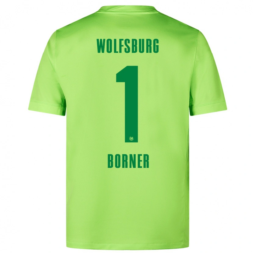 Danxen Kinderen Benedikt Börner #1 Fluorescerend Groen Thuisshirt Thuistenue 2024/25 T-Shirt