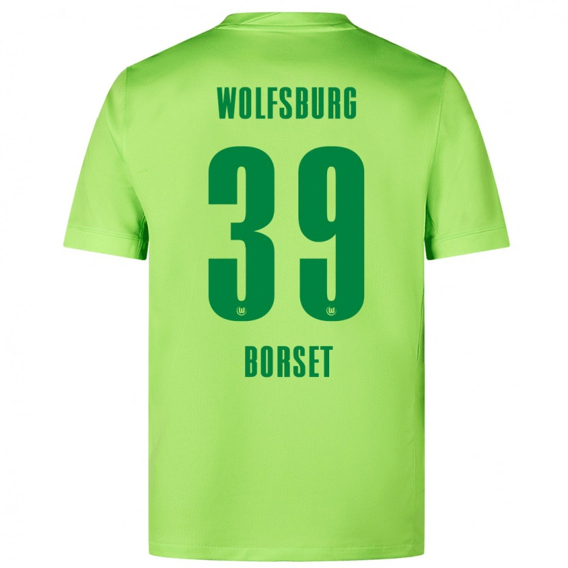 Danxen Kinderen Anders Børset #39 Fluorescerend Groen Thuisshirt Thuistenue 2024/25 T-Shirt