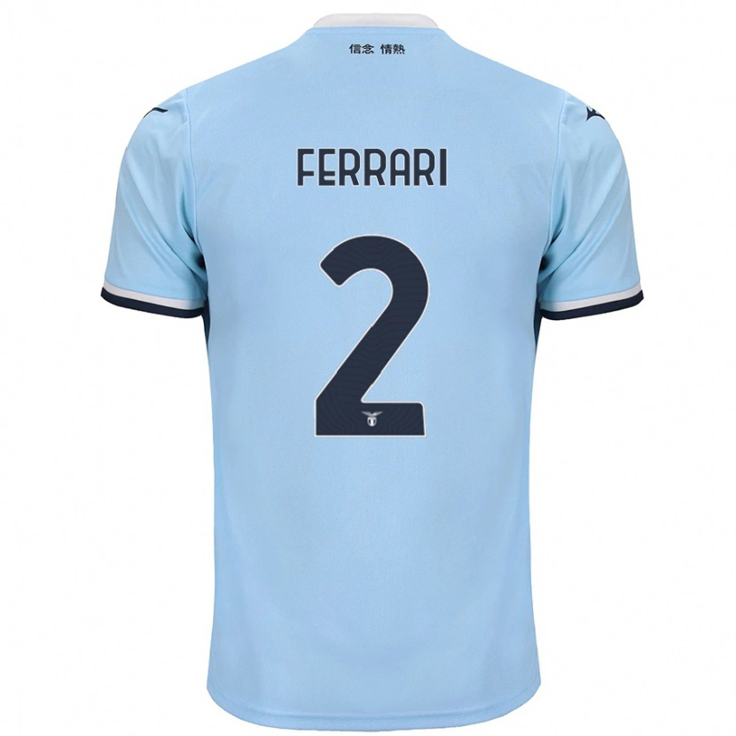 Danxen Kinderen Lorenzo Ferrari #2 Blauw Thuisshirt Thuistenue 2024/25 T-Shirt