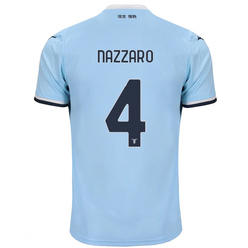 Danxen Kinderen Marco Nazzaro #4 Blauw Thuisshirt Thuistenue 2024/25 T-Shirt