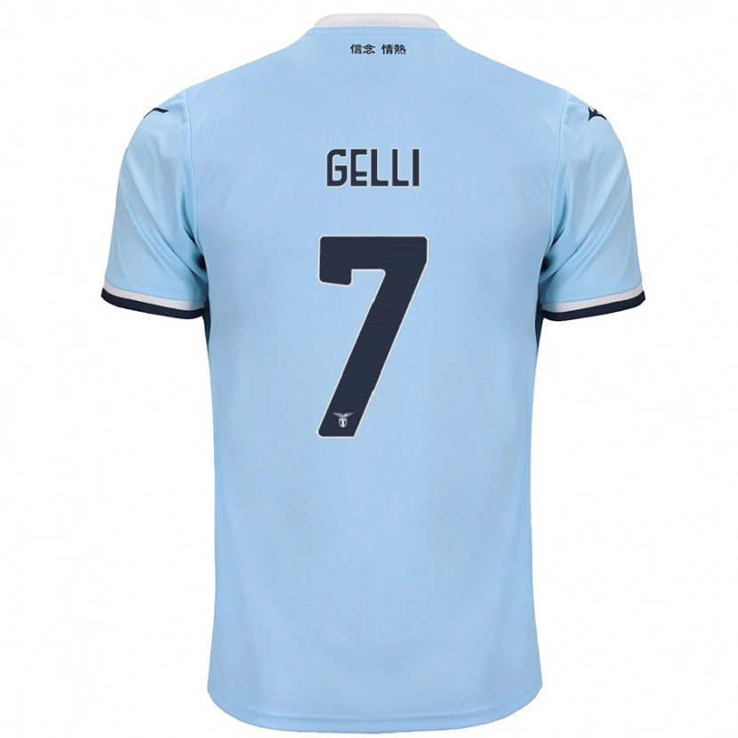 Danxen Kinderen Valerio Gelli #7 Blauw Thuisshirt Thuistenue 2024/25 T-Shirt