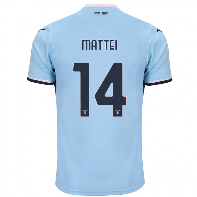 Danxen Kinderen Sarah Mattei #14 Blauw Thuisshirt Thuistenue 2024/25 T-Shirt