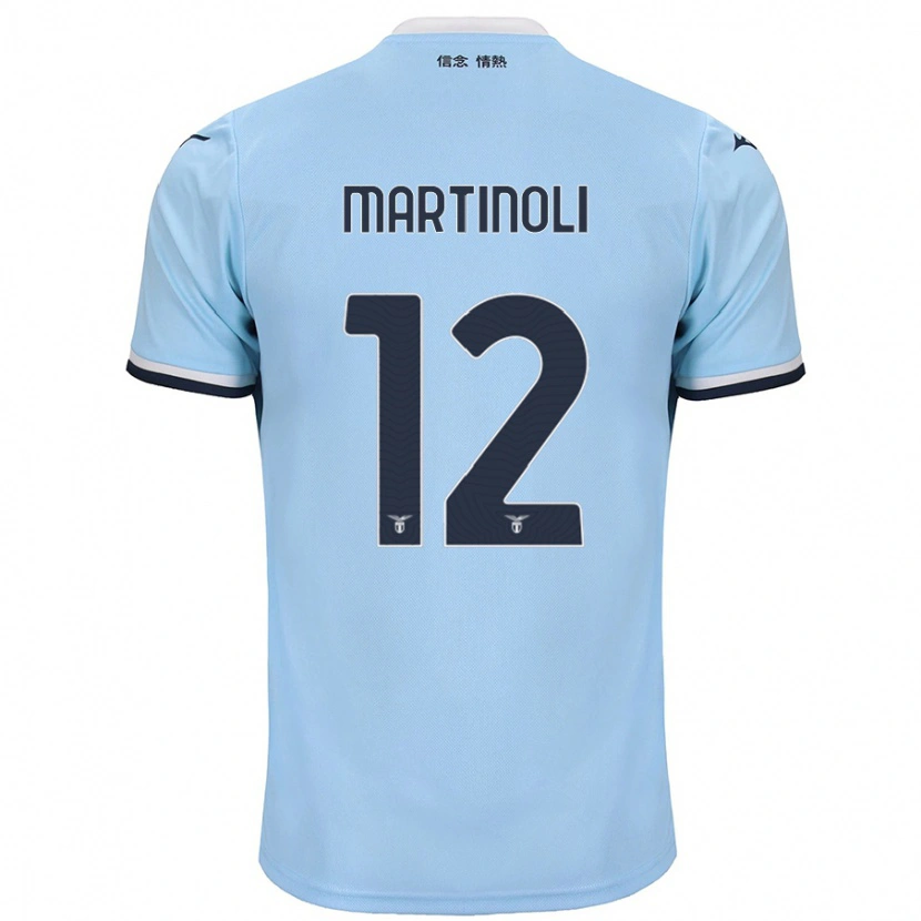 Danxen Kinderen Elettra Martinoli #12 Blauw Thuisshirt Thuistenue 2024/25 T-Shirt