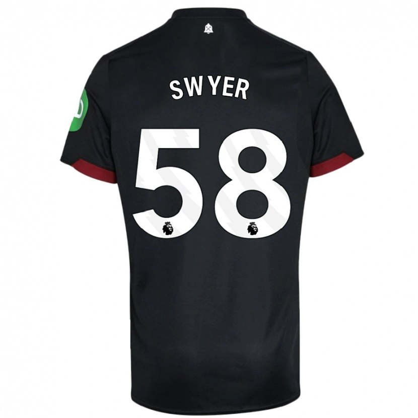 Danxen Kinderen Kamarai Swyer #58 Zwart Wit Uitshirt Uittenue 2024/25 T-Shirt