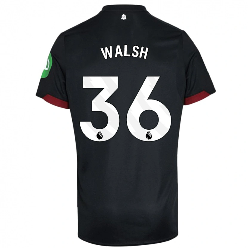Danxen Kinderen Soraya Walsh #36 Zwart Wit Uitshirt Uittenue 2024/25 T-Shirt