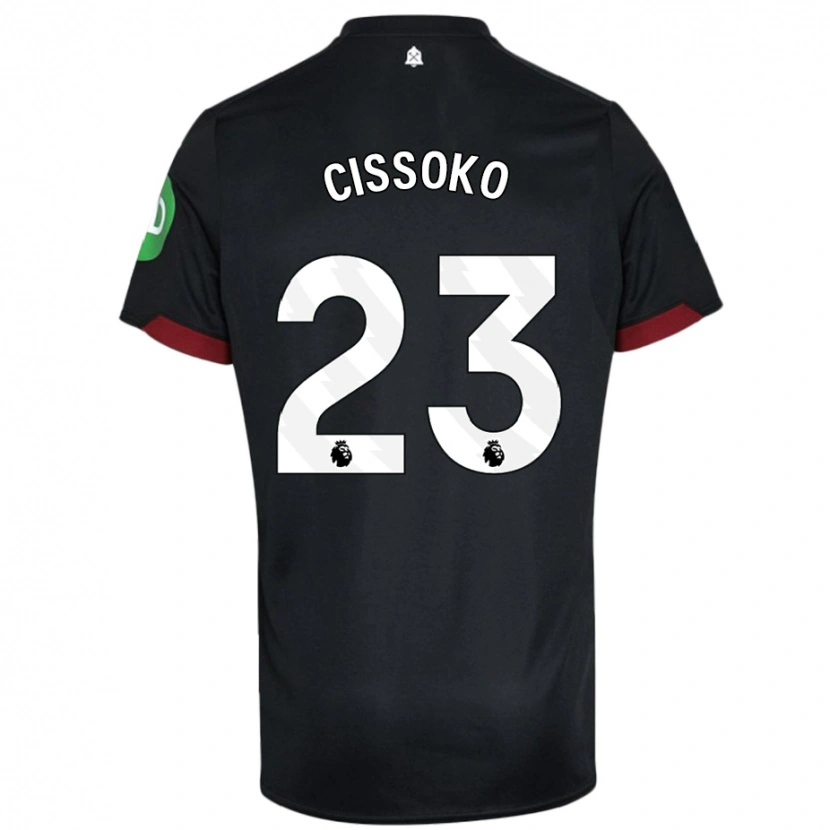 Danxen Kinderen Hawa Cissoko #23 Zwart Wit Uitshirt Uittenue 2024/25 T-Shirt
