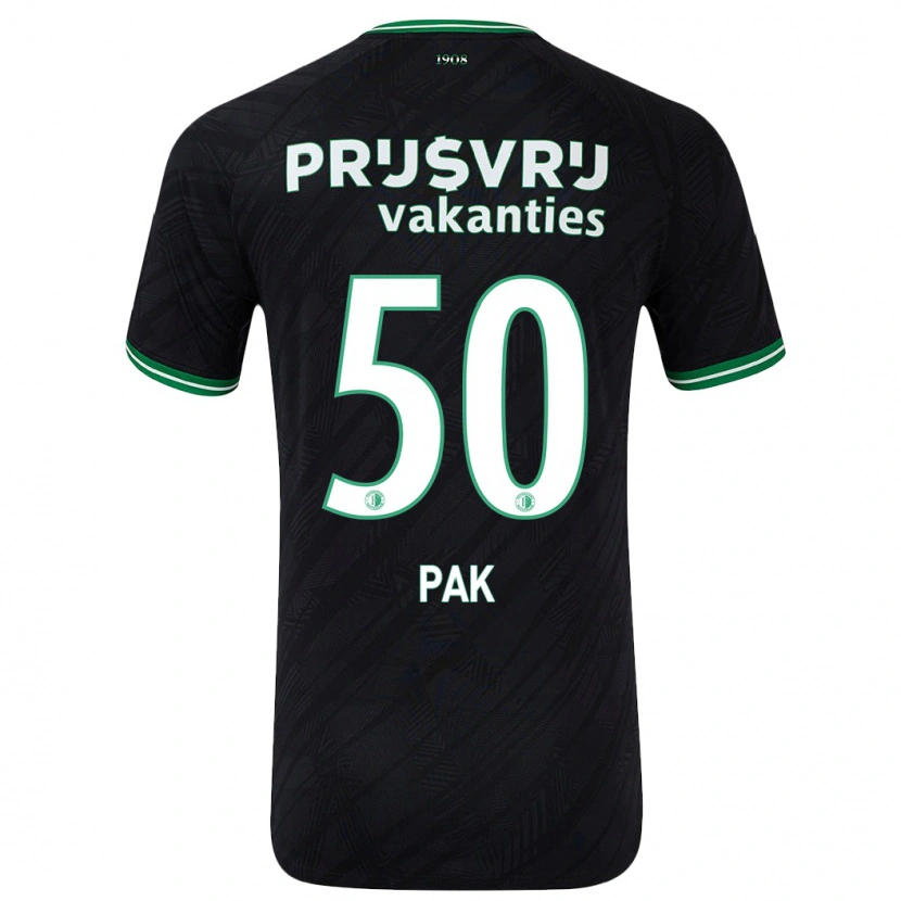 Danxen Kinderen Sam Pak #50 Zwart Groen Uitshirt Uittenue 2024/25 T-Shirt