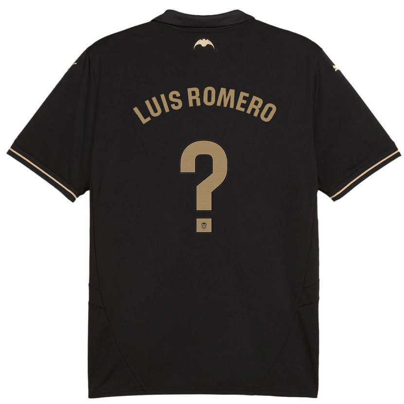 Danxen Kinderen Luis Romero #0 Zwart Uitshirt Uittenue 2024/25 T-Shirt