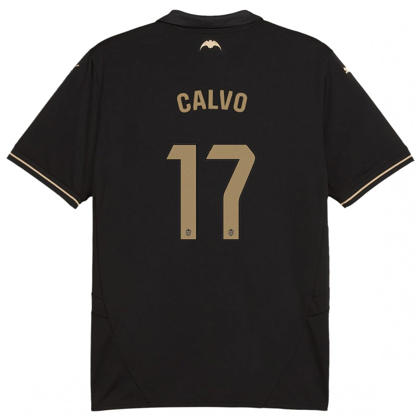 Danxen Kinderen Borja Calvo #17 Zwart Uitshirt Uittenue 2024/25 T-Shirt