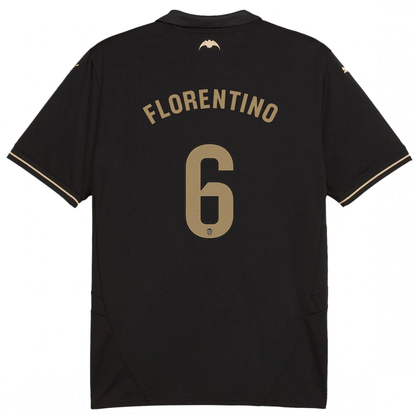 Danxen Kinderen Claudia Florentino #6 Zwart Uitshirt Uittenue 2024/25 T-Shirt