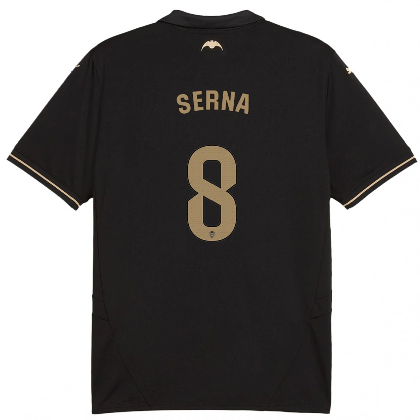 Danxen Kinderen Liced Serna #8 Zwart Uitshirt Uittenue 2024/25 T-Shirt