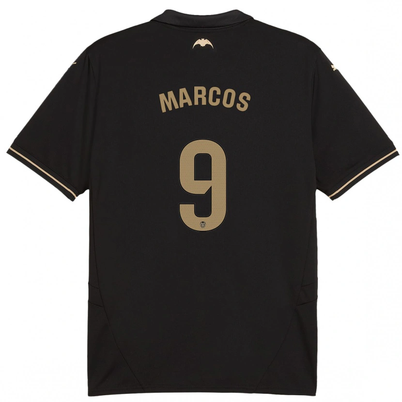Danxen Kinderen Ana Marcos #9 Zwart Uitshirt Uittenue 2024/25 T-Shirt