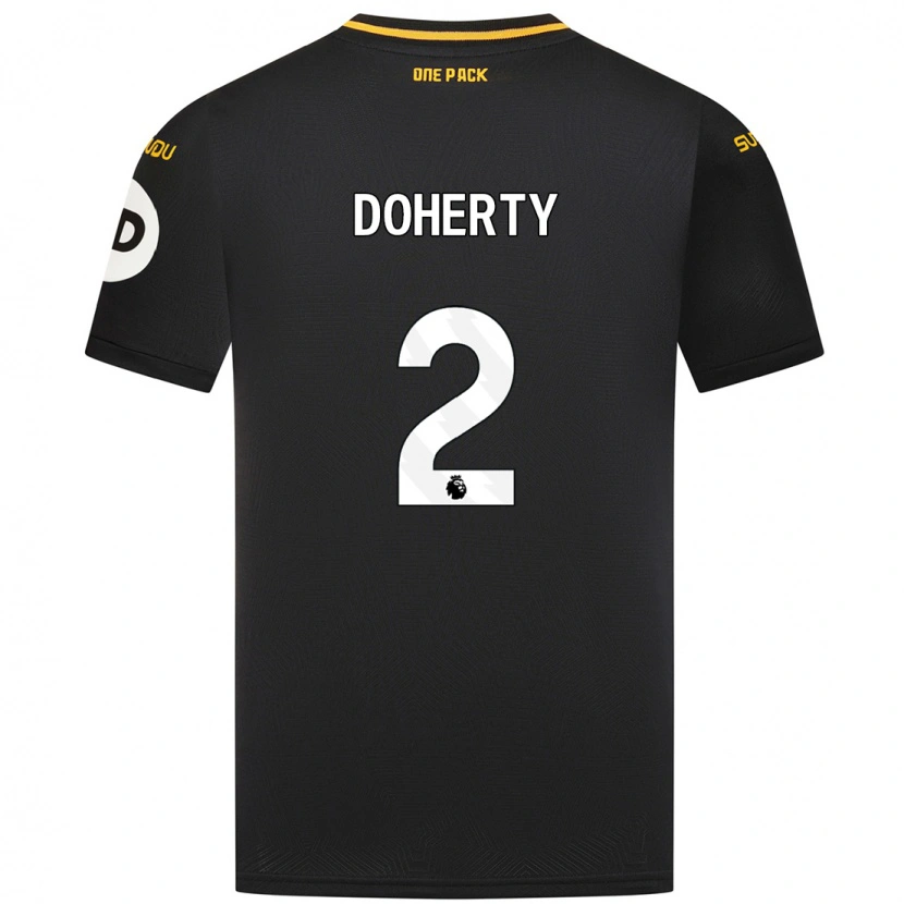Danxen Kinderen Matt Doherty #2 Zwart Uitshirt Uittenue 2024/25 T-Shirt