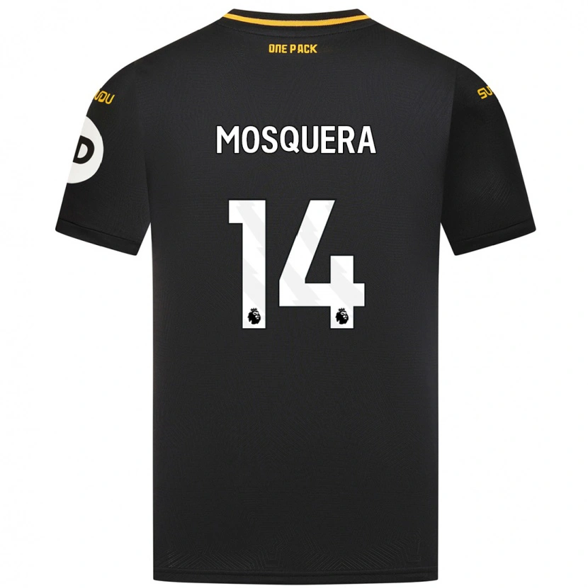 Danxen Kinderen Yerson Mosquera #14 Zwart Uitshirt Uittenue 2024/25 T-Shirt